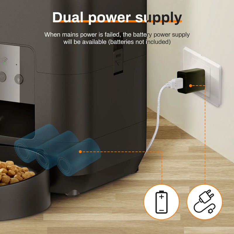 Automatic Pet Feeder with Timed Dispenser for Cats and Dogs