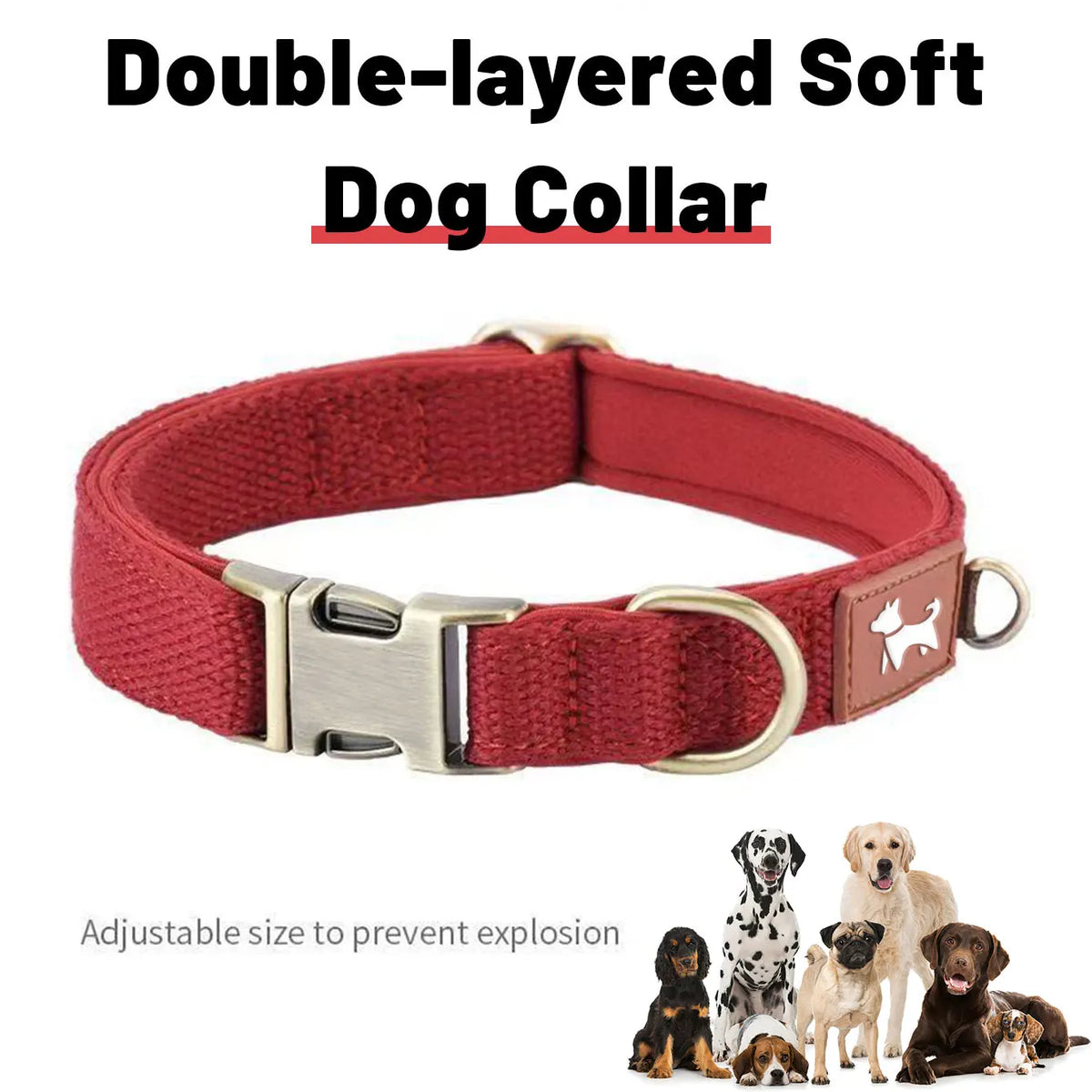 Padded Quick-Release Dog Collar for All Breeds