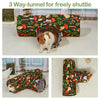3-Way Foldable Pet Tunnel with Washable Hideout for Small Animals