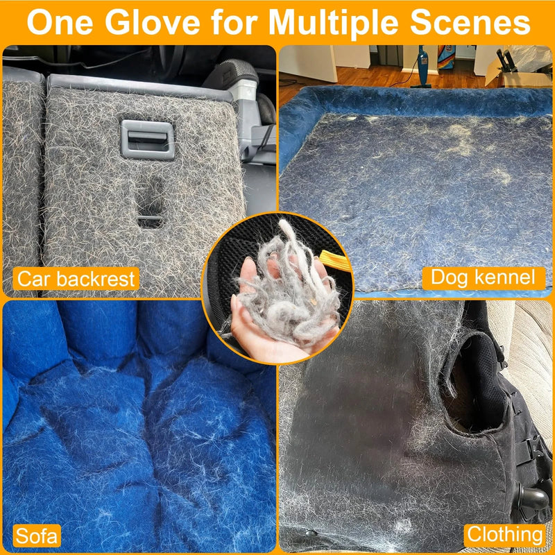 Gants de toilettage pour animaux à double face