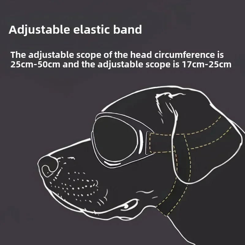 Adjustable Anti-UV Dog Goggles with Windproof Lenses