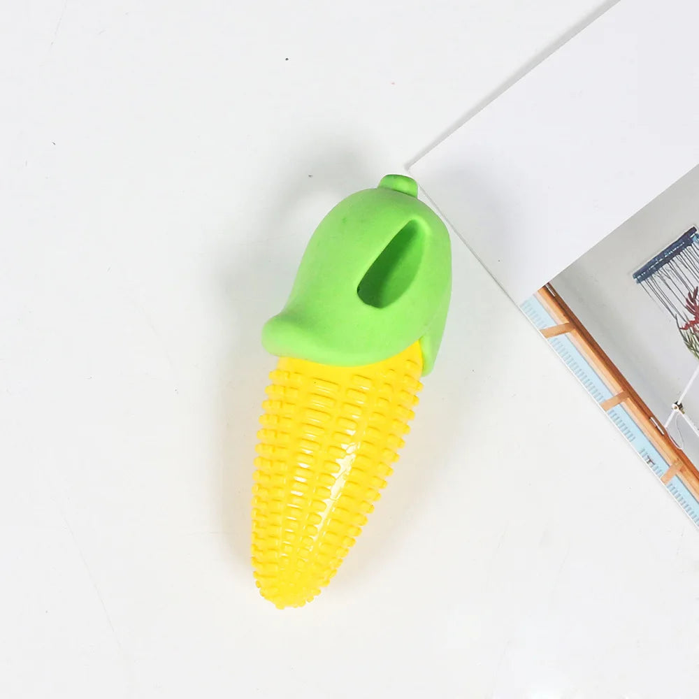 Carrot & Corn Design Dog Chew Toy with Squeaker