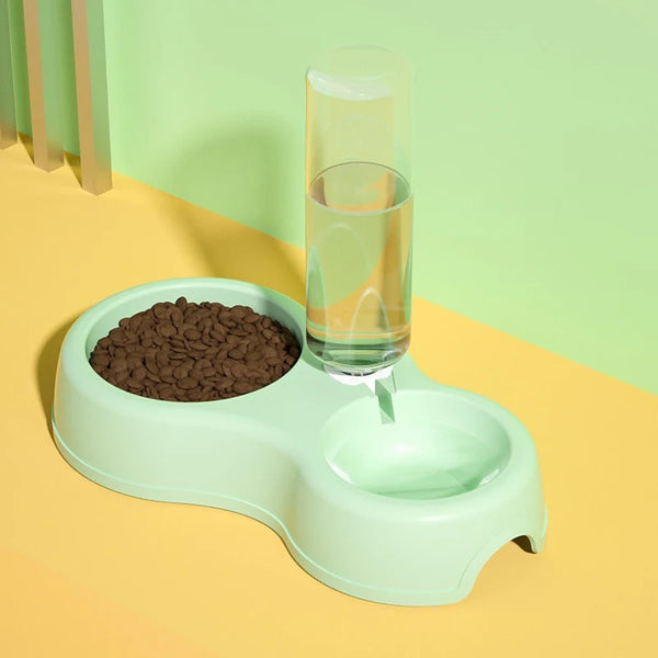 Automatic Pet Feeding Bowl with Water Dispenser