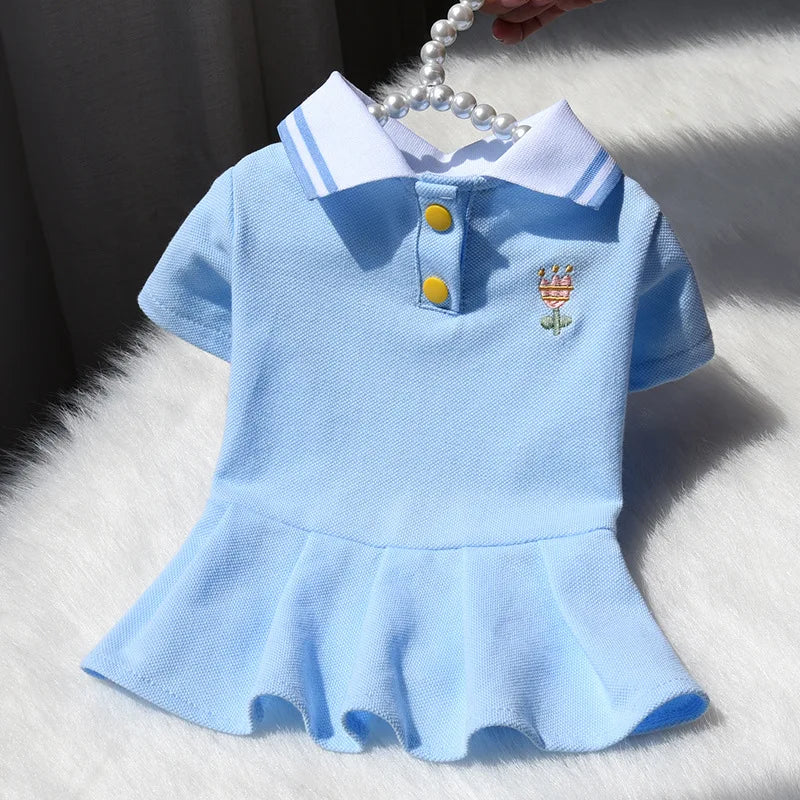 Vestido Polo de Algodón para Perros Pequeños