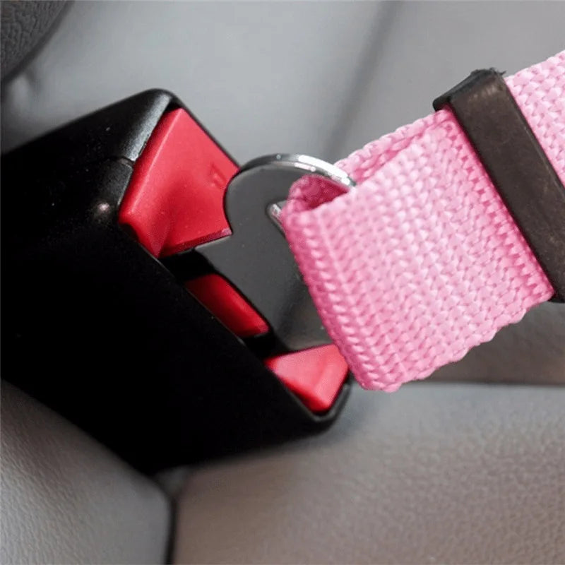 Retractable Dog Car Seatbelt Tether with Headrest Attachment