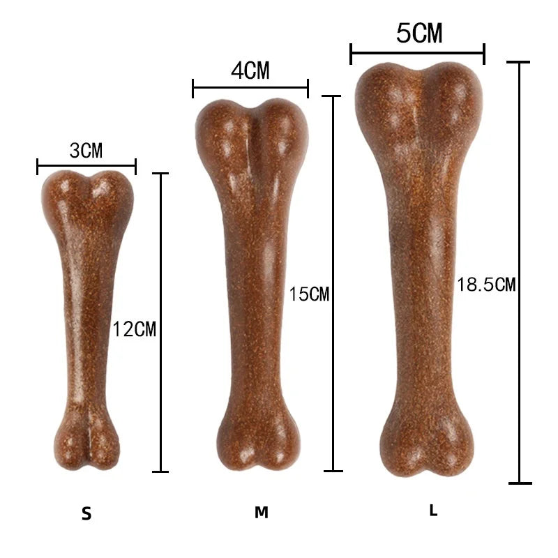 Durable Wooden Dog Chew Bone Toy for Aggressive Chewers