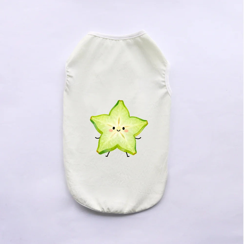 Breathable Fruit Print Pet Vest for Small Dogs and Cats