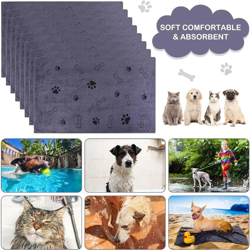 Serviette en microfibre à séchage rapide pour chien