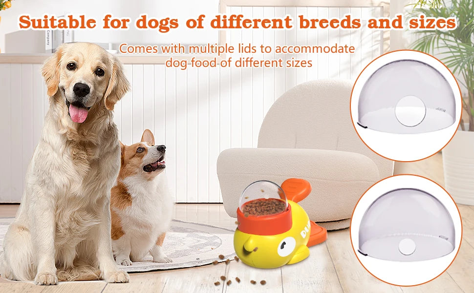 Interactive Treat Dispenser Dog Toy – Cute Yellow Duck Puzzle Feeder