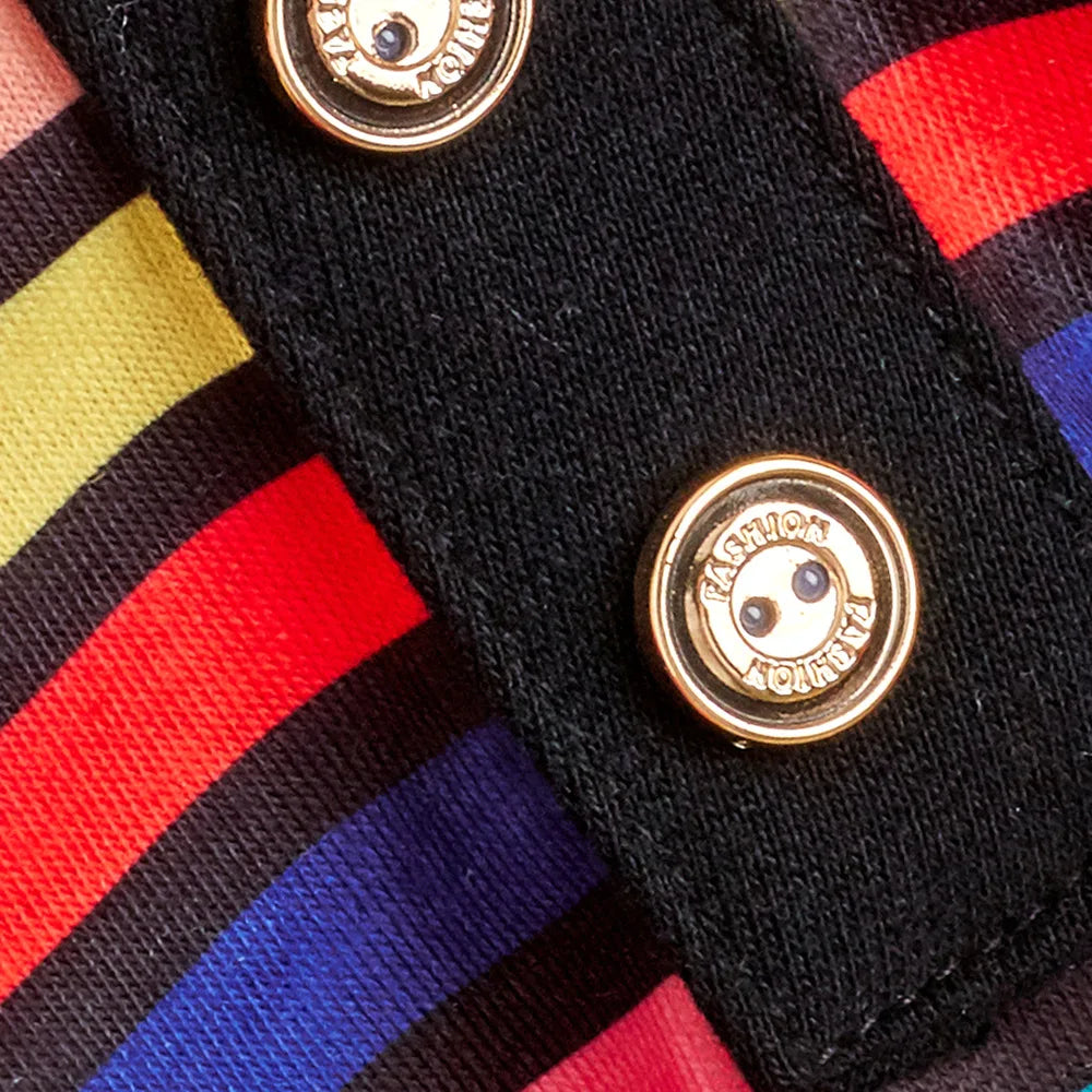 Classic Stripe Polo Shirt for Small Dogs