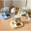 2-in-1 Pet Water and Food Dispenser with Dual Bowls