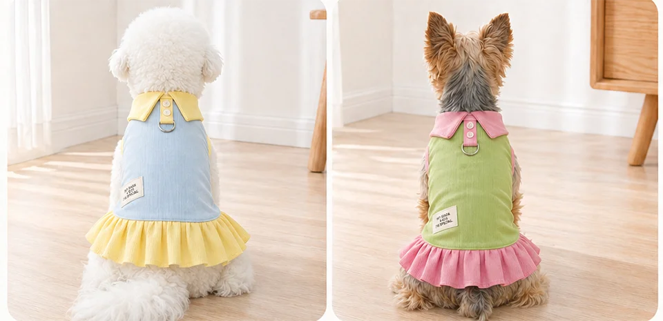 Breathable Cartoon Print Dog Dress