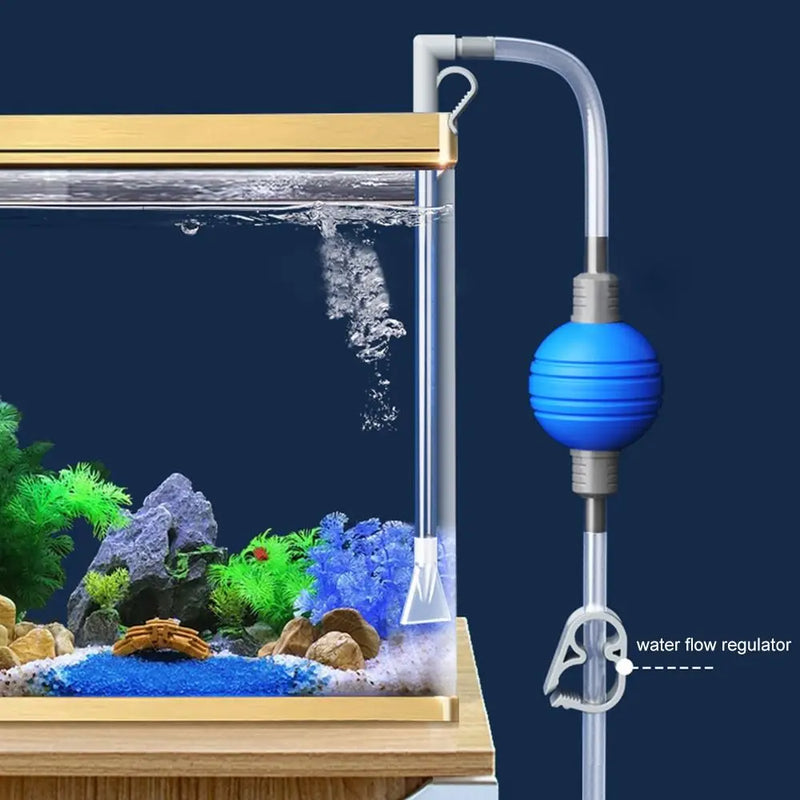 Pompe à siphon manuel pour changement d'eau d'aquarium