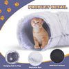 Fleece-Lined Cat Tunnel Bed with Removable Cover