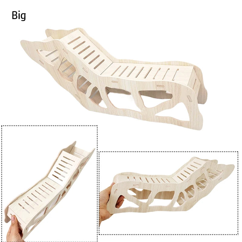 Hamster Wooden Hideout Cave with Peekaboo Design