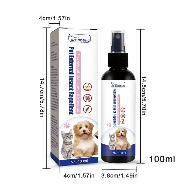 100ml Tick and Flea Spray for Pets