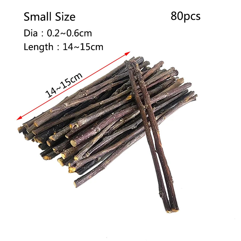 Bâtons de Mâche en Bois de Pommier Naturel pour Petits Animaux