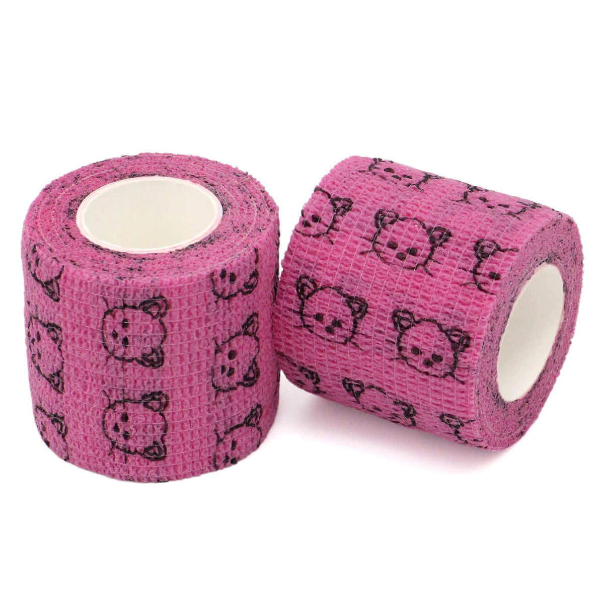 Rolle pinker selbstklebender Tattoo-Grip-Verbandsmaterial mit wiederkehrendem Katzenmuster