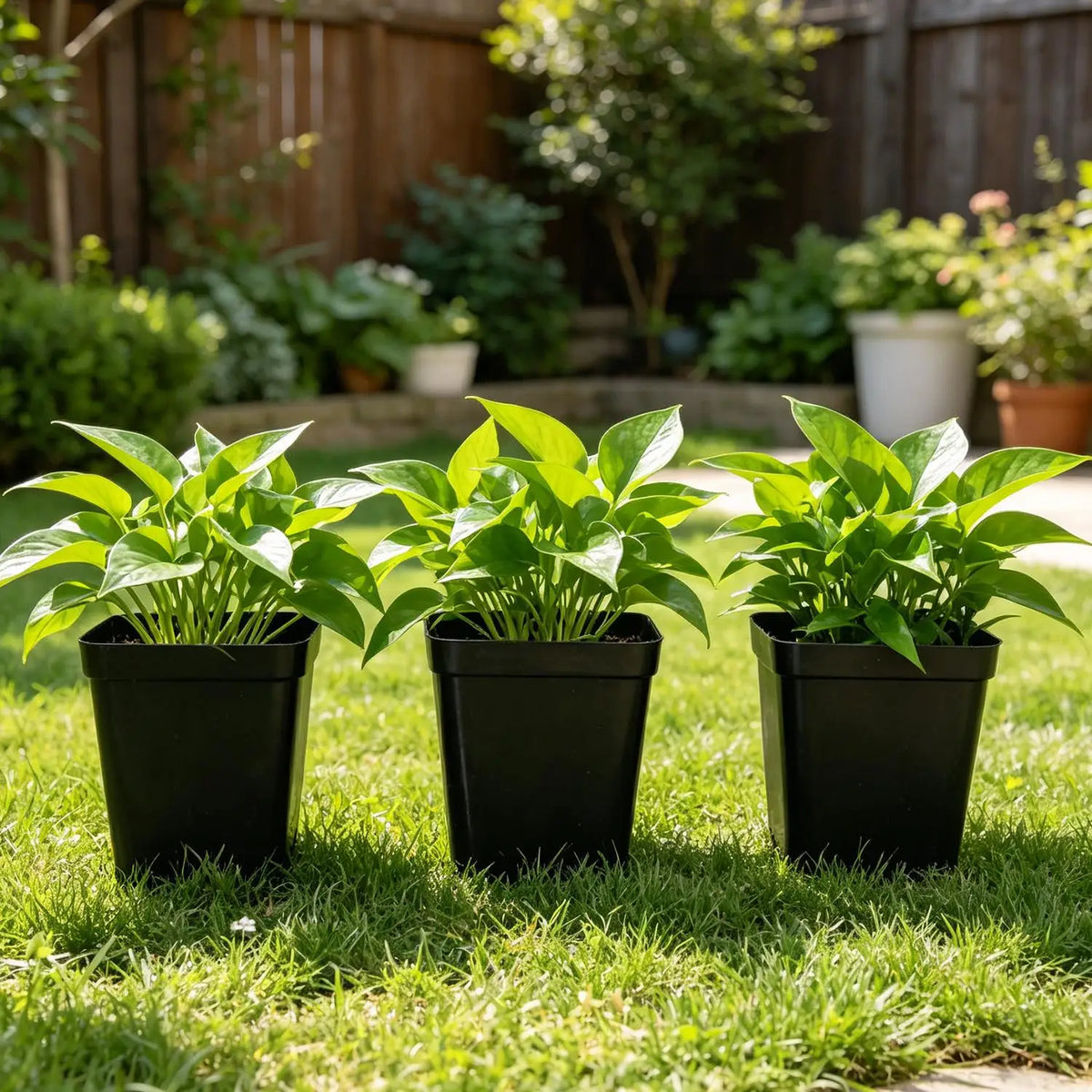 Mini Square Plastic Plant Pots with Drainage Holes for Seed Starting