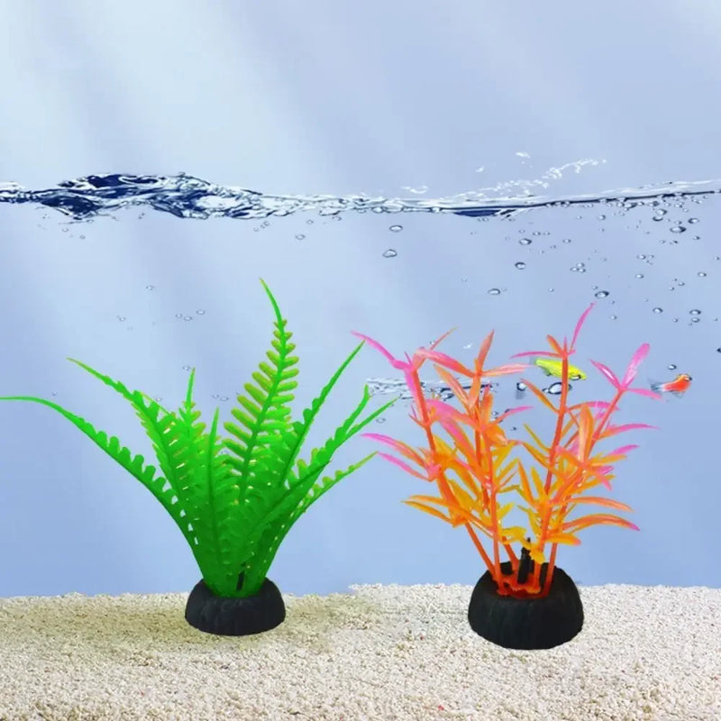 Plantes Artificielles en PVC pour Aquarium - Décoration de Bacs à Poissons