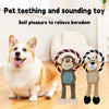 Plush Bone Squeaky Dog Toy for Teething and Play