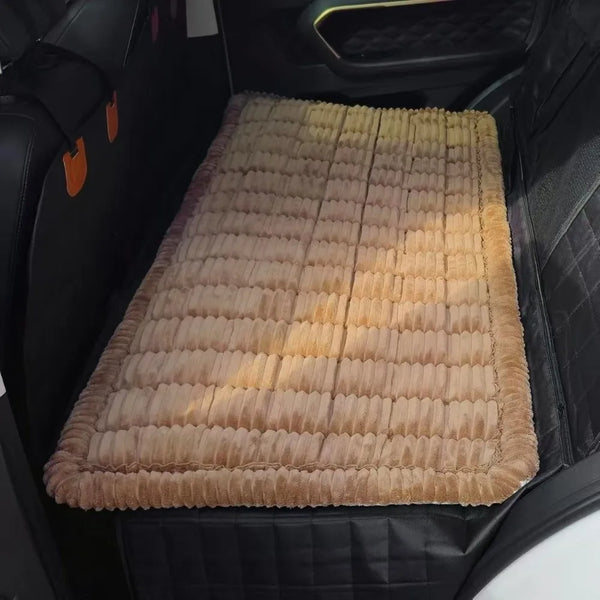 Non-Slip Plaid Dog Car Seat Cover with Washable Flannel
