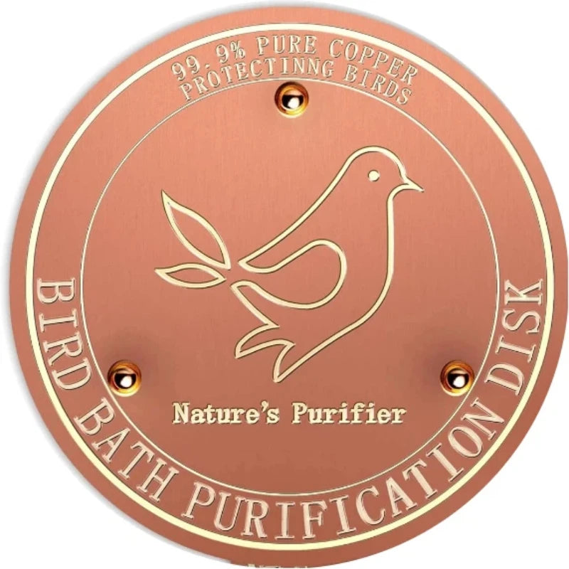 Copper Bird Bath Cleaning Disc with Stable Triple-Point Support