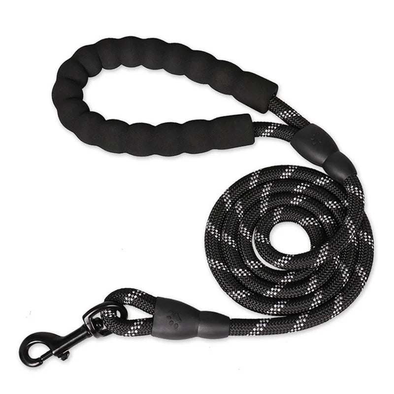 Reflective Dog Leash with Padded Handle - Heavy Duty Double Rope