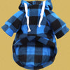 Plaid Fleece Pet Hoodie with Zipper Pocket