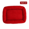 Cozy Rectangle Plush Pet Bed with Removable Cover