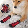 Breathable Anti-Slip Dog Socks with Paw Print Design (4-Pack)