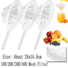 4-Pack Nylon Mesh Strainer Set with Fine Filtering Spoon