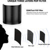 Universal Microphone Pop Filter with Triple-Layer Metal Windscreen