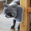 Cat Corner Scratcher with Self-Grooming Bristles and Catnip
