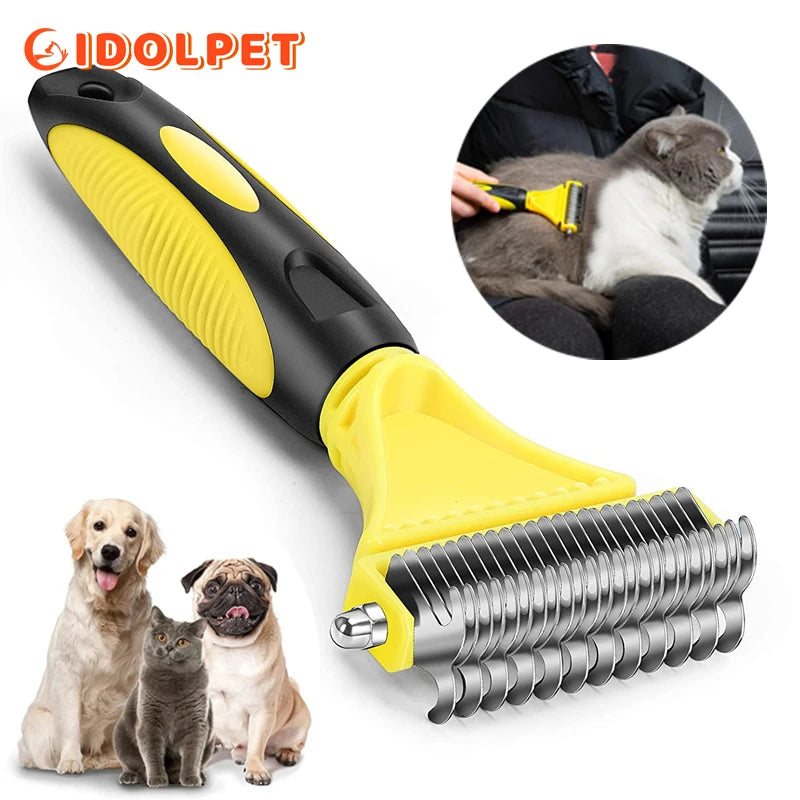 Two-Sided Stainless Steel Pet Grooming Brush