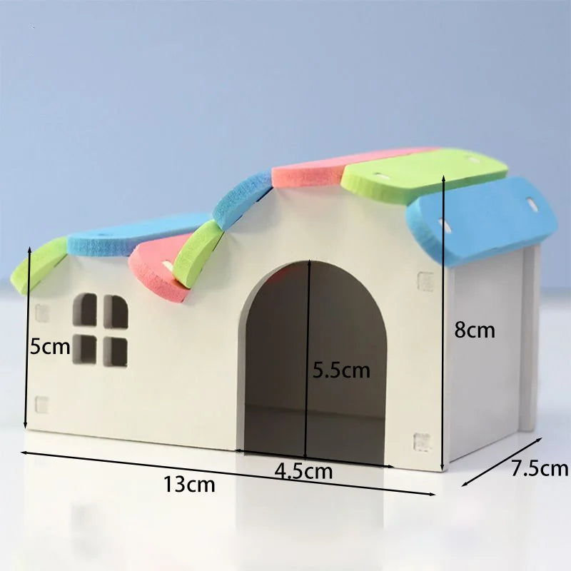 Refuge en Bois Arc-en-ciel pour Petits Animaux