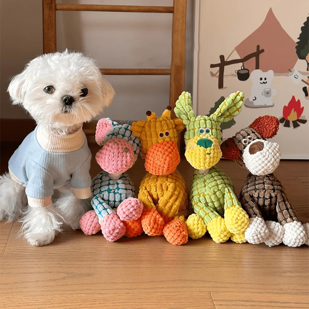 Squeaky Donkey Plush Toy for Dogs