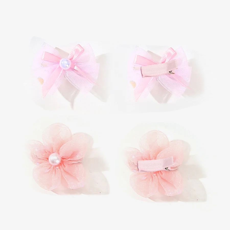 Floral Dog Hair Bows - Cute Topknot Clips for Small Breeds