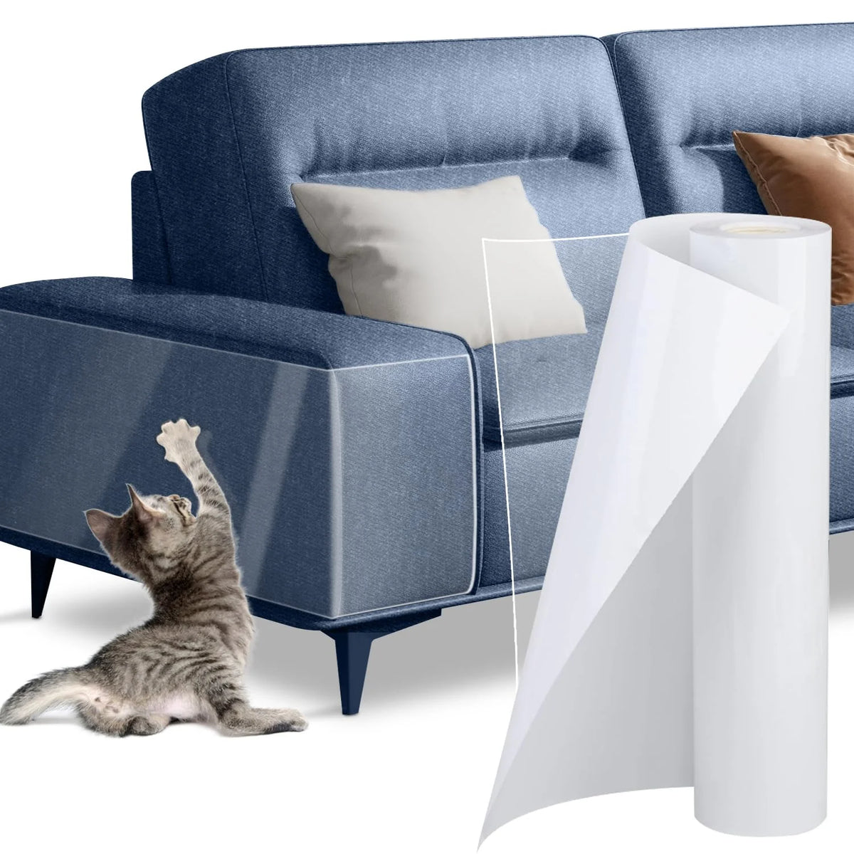 Transparent Cat Scratch Deterrent Tape for Furniture Protection