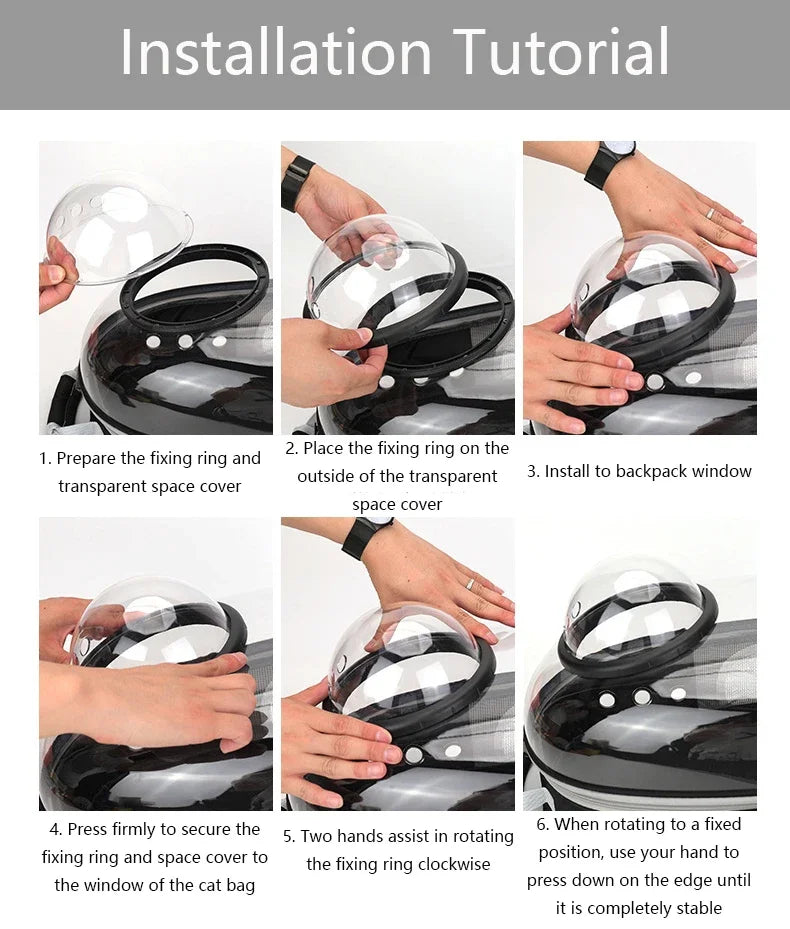 Transparent Bubble Pet Carrier Backpack for Small Dogs and Cats