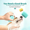 Silicone Pet Bath Massage Brush with Foam Dispenser