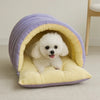 Cozy Plush Cat Cave Bed with Removable Washable Cover