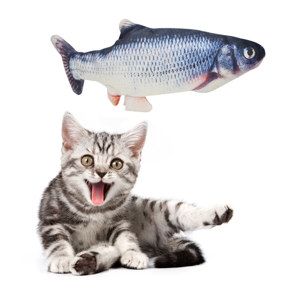 Interactive Floppy Fish Cat Toy with Motion Sensor