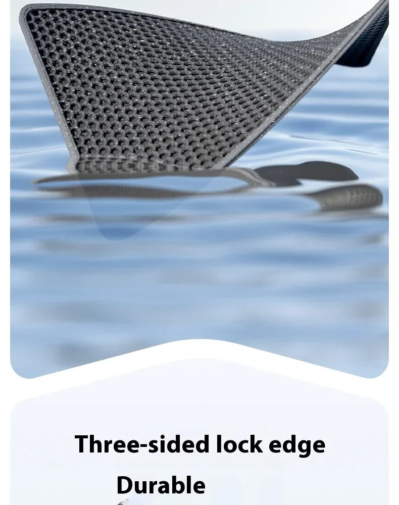 Double-Layer Waterproof Cat Litter Mat with Non-Slip Base