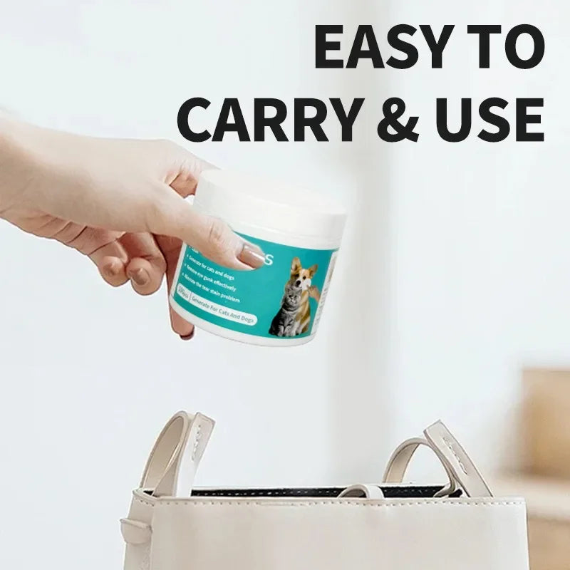 Pet Eye Wipes for Cats and Dogs – Tear Stain Remover Wipes