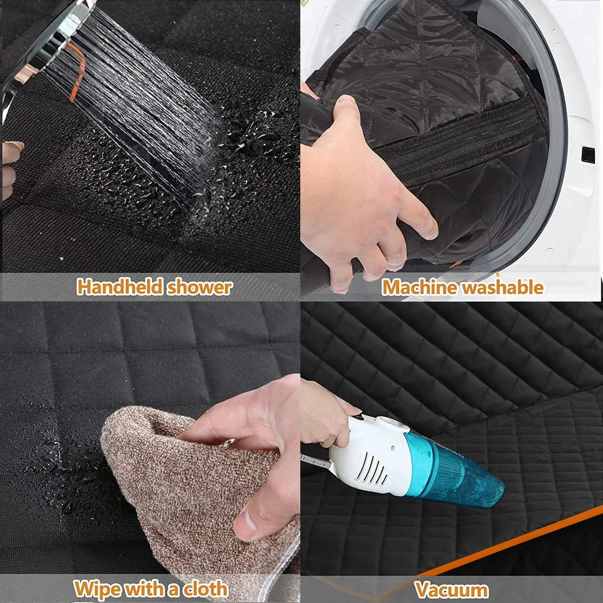 Premium Waterproof Dog Car Seat Cover with Safety Strap