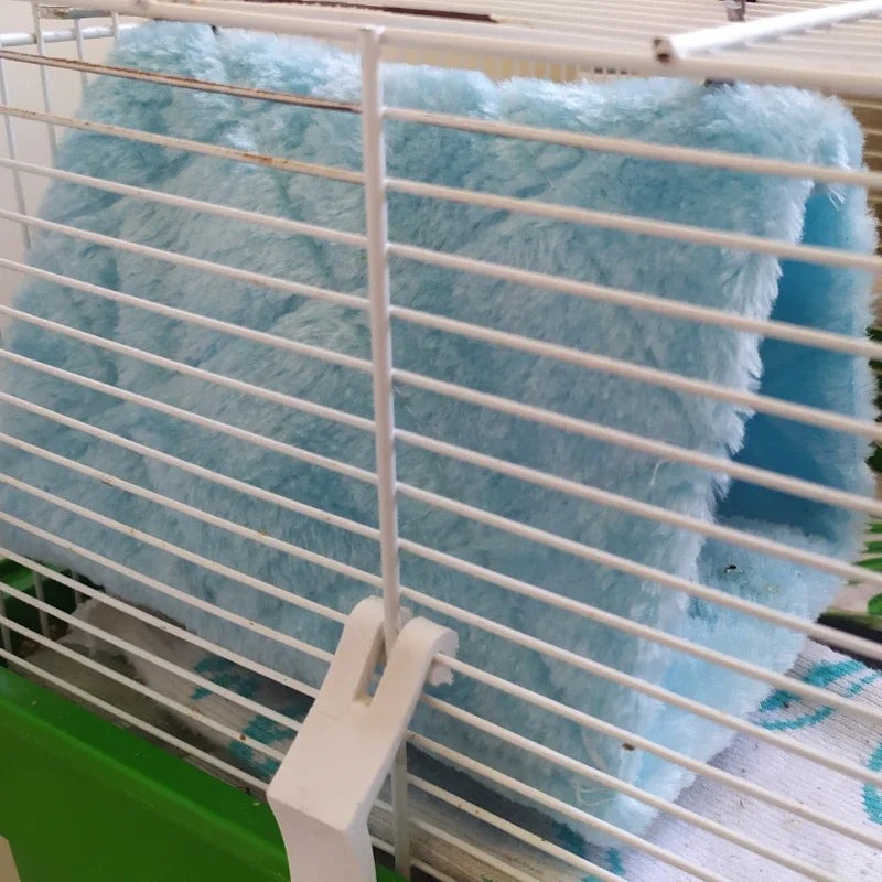 قفص طيور مع هاموك دافئ وكوخ عش للببغاوات