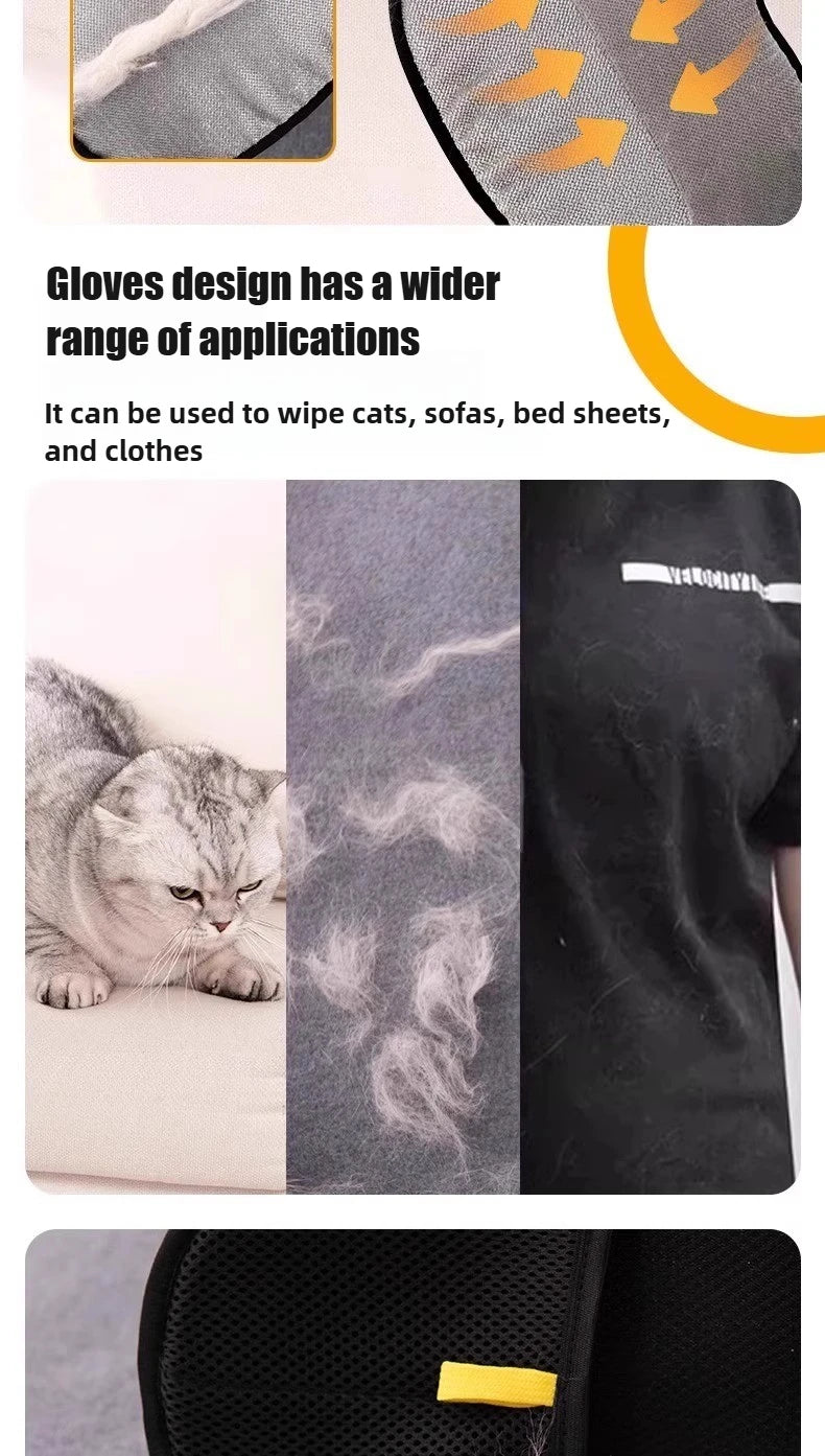 Pet Grooming Glove for Shedding Cats and Dogs