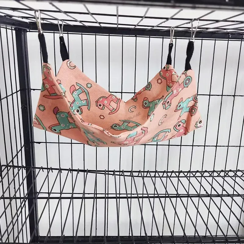 أرجوحة هامستر مخمل دافئ بطبقة مزدوجة