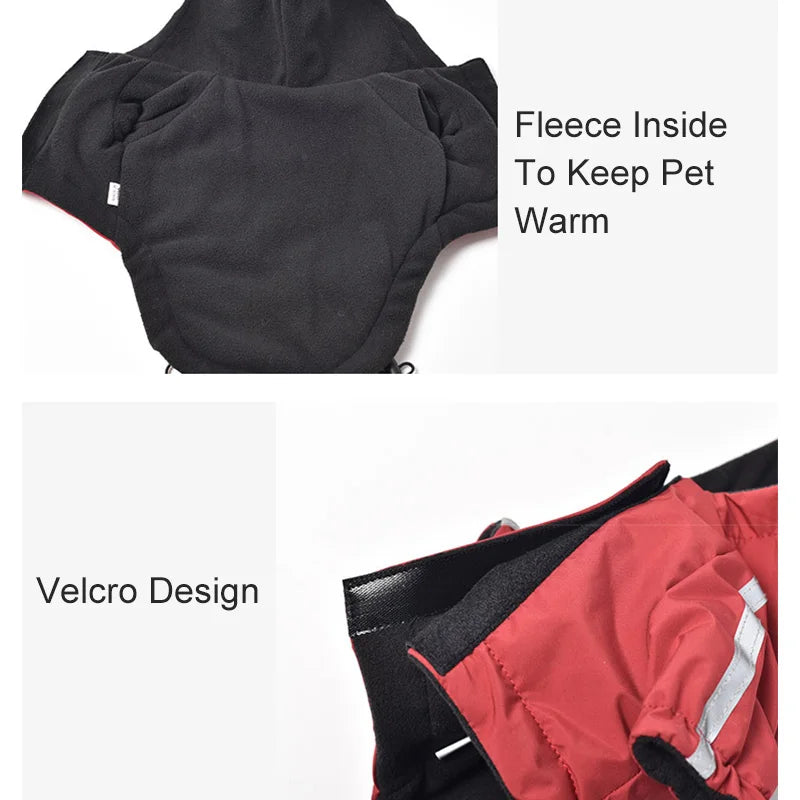 Abrigo impermeable con capucha para perro